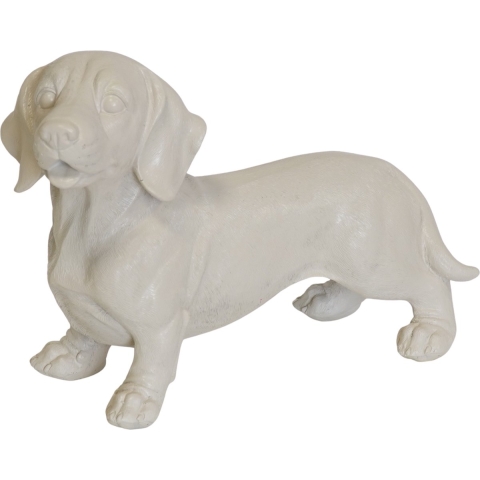 House Vitamin Ornament tackle dog polyresin beige 20x8x15cm