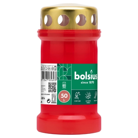 Bolsius Graflicht Rood Met Deksel Nr3