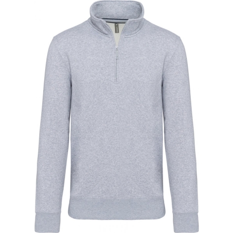 Katoenen sweatshirt Kariban Col Zippé