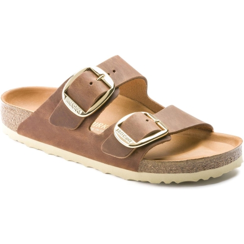 Damessandalen Birkenstock Arizona Big Buckle Natural Leather Oiled