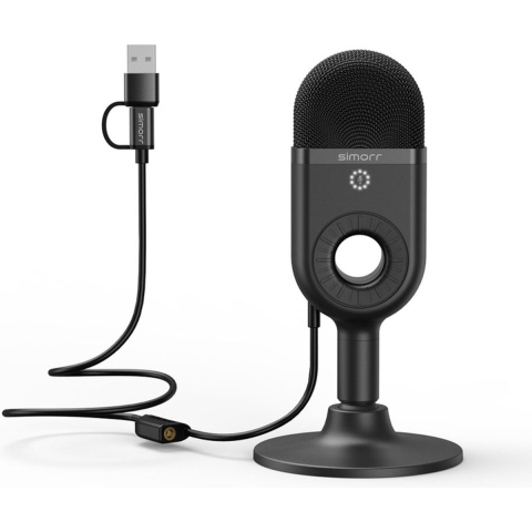 SmallRig 3491 Simorr Wave U1 USB Condenser Microphone(Black) | Microfoons | Fotografie - Studio | 6941590006703