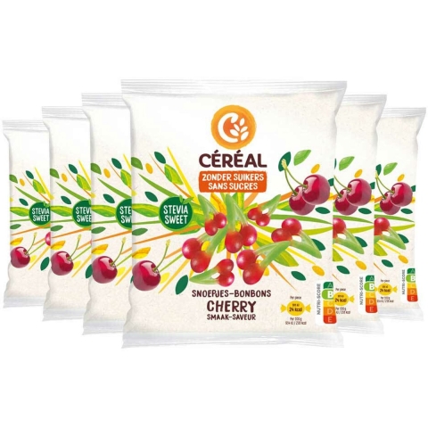 6x Céréal Snoepjes Kers 120 gr