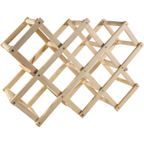 Wijnrek hout voor 10 flessen