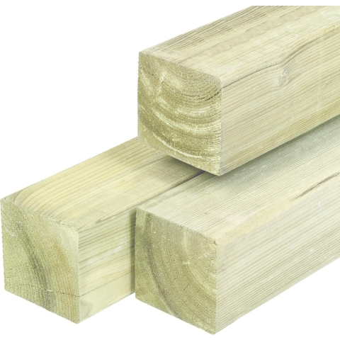 Paal Midden-Europees grenen 12,0x12,0x300 cm Tuindeco - Tuindeco