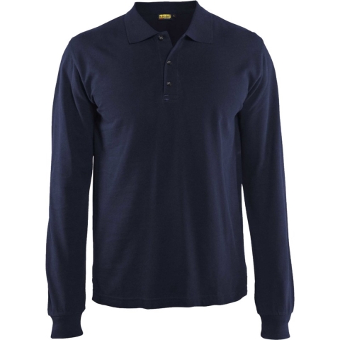 Blåkläder Poloshirt lange mouw 33881050 | Marineblauw | Maat XXL - 7330509482100