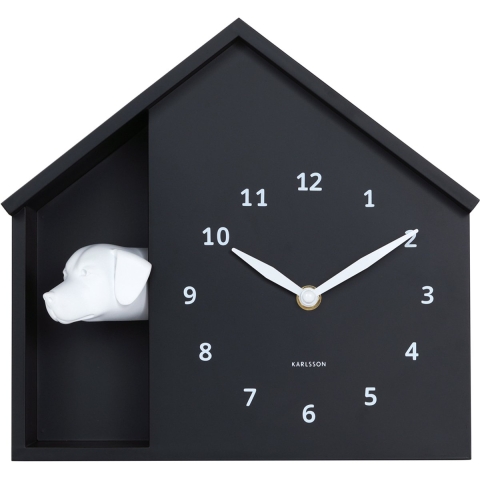 Karlsson wandklok peeking doggy - Ø24,9cm