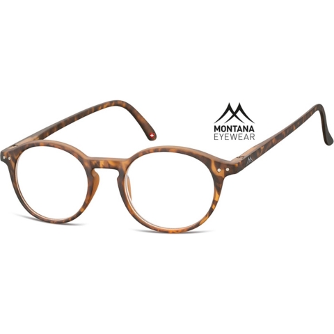 Montana Round Matte Brown Turtle Unisex Women Glazen frames