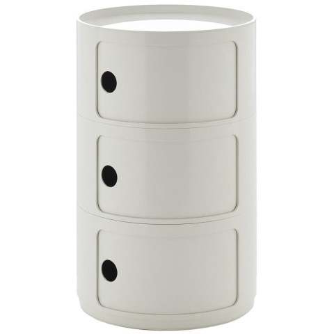 Kartell - Componibili Big Container, wit, 3 elementen, hoogte 69,5 cm