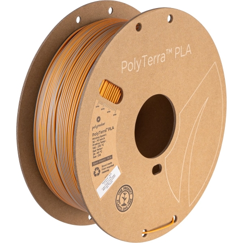 Polymaker PA04024 Dual Filament PLA kunststof Gering kunststofgehalte, Mat 1.75 mm 1000 g Foggy Orange, Grijs, Oranje PolyTerra™ 1 stuk(s)
