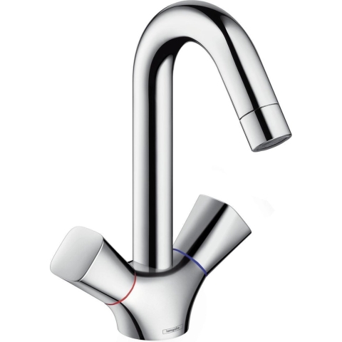 Hansgrohe Logis E - Wastafelmengkraan - Draaibare uitloop 15 cm - Chroom