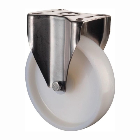 BS Rollen Bokwiel | wiel-d. 100 mm draagvermogen 130 kg | kunststof | plaat L95xB80 mm | 1 stuk - H110.A90.100 H110.A90.100