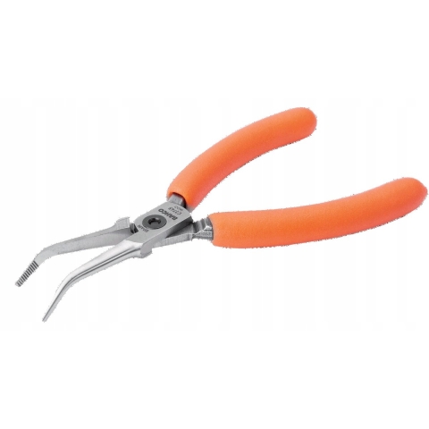 Bahco Precisiepunttang | compact | 45° afgebogen punt | oranje PVC-handgrepen | 141 mm - industrieverpakking - C3745IP