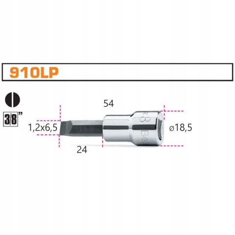 Beta Schroevendraaierdoppen voor sleufschroeven 910LP 1,2X6,5 - 009100453