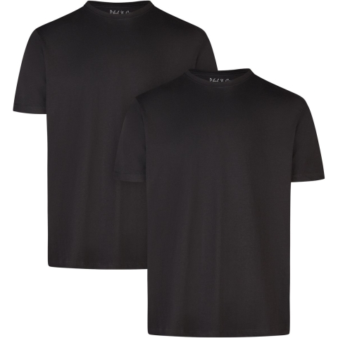 Phil & Co Heren ondershirt katoen t-shirt ronde hals 2-pack