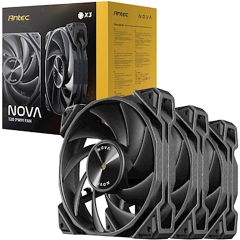 Antec Nova, 3-pack, Zwart, 120mm
