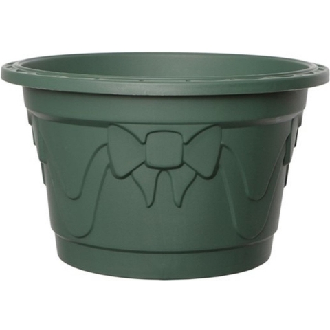 Whitefurze Kerstboom voet standaard - groen - kunststof - 42 x 25 cm - rond - voor echte bomen -