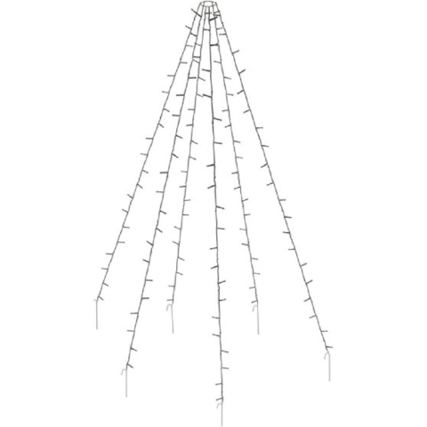 Kerstverlichting - vlaggenmast - buiten - 120 lampjes - warm wit licht -