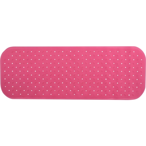 Douche/bad anti-slip mat badkamer - rubber - roze - 36 x 97 cm - rechthoek - XXL-size -
