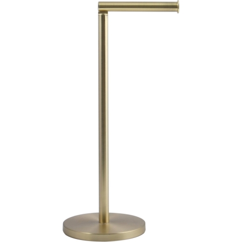 Wc/toiletrolhouder reservoir - rvs metaal - goud kleurig - 54 cm - Voor 4 rollen -