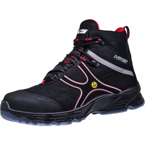 HKS Werkschoen K5 CA Hoog S3 | Zwart/Rood | Maat 45 - 00.162.053.45