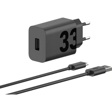 Motorola USB-oplader 33 W 1x USB-A USB PD, QC 3.0 Zwart