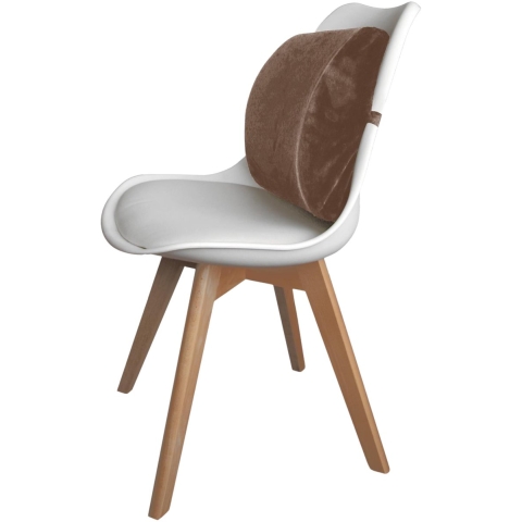 Rugkussen stoel - bruin - B33 x H10 cm - bureaustoel/autostoel -