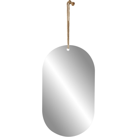 Natural Living spiegel - moderne look - ovaal - jute touw - L36 x B61 cm -