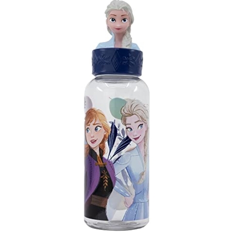 Fles met 3d meisjesfiguurtje Frozen