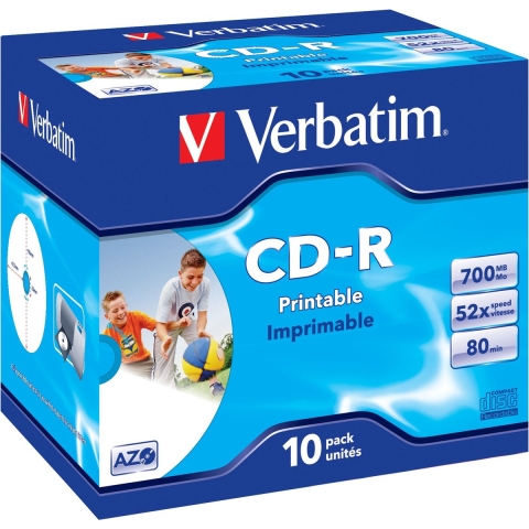 Verbatim CD-R AZO 700MB 52x JC 10 inkjet