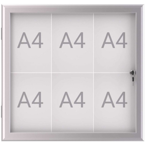 Maul Wissellijst MAULexcite Voor papierformaat: 6 x DIN A4 Tegen regen beschermde buitenruimte 6653608 Aluminium Zilver 1 stuk(s)