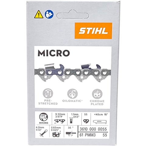 Stihl Accessoires Zaagketting | 3/8" P Picco Micro Mini 3 (PMM 3), 1,1mm, 40cm - 36100000055