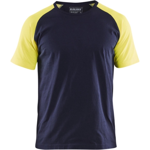 Blåkläder T-Shirt 35151030 | Marine/High-Vis Geel | Maat S - 7330509685303