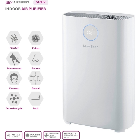 Laserliner AirBreeze 510UV Luchtreiniger met HEPA13-filter - 085.510A