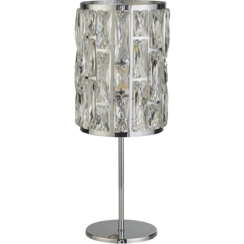 Searchlight Bijou - tafellamp - Ø 19,5 x 47 cm - chroom