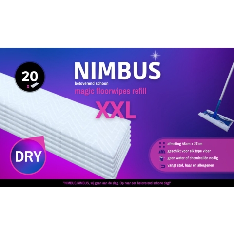 8x NIMBUS Magic Vloerdoekjes Navulling XXL 20 stuks