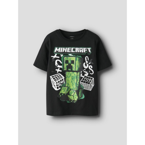 Name It T-Shirt - Noos - NkmDi - Minecraft - Black - Name It - 6 jaar (116) - T-Shirts
