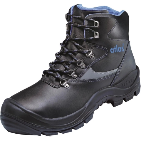 Atlas Werkschoen Ergo-Med 500 Blueline Hoog S3 + KN | Zwart | Maat 45 - 00.012.048.45