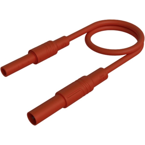 SKS Hirschmann MAL S GG-B 100/2,5 rt Veiligheidsmeetsnoer 4mm-veiligheidsstekker 4mm-veiligheidsbus 100 cm Rood 1 stuk(s)