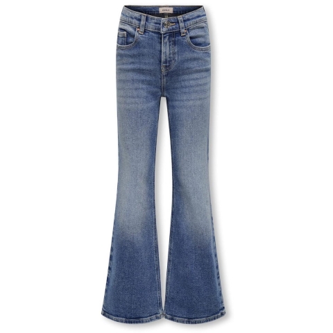 Kids Only Broek - KogJuicy Life Uitlopende - Medium+ Blue Denim - Kids Only - 10 jaar (140) - Broeken - Katoen