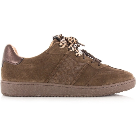 DWRS Label Dwrs poona sneakers dark brown lage sneakers dames