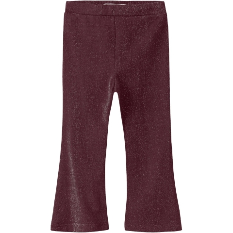 Name It Broek - NmfRoisin - Bootcut - Burgundy m. Glitter - Name It - 2 jaar (92) - Leggings