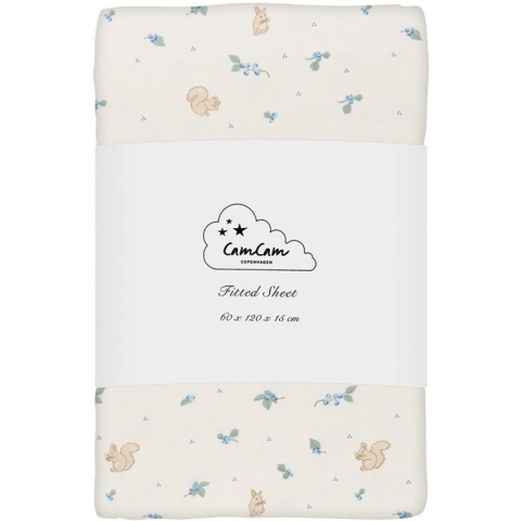 Cam Cam Hoeslaken - 60x120x15 cm - Bosbessen - Cam Cam - OneSize - Hoeslaken