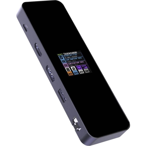 Dockcase USB-C dockingstation Geschikt voor merk (dockingstation): Universeel Geïntegreerd display, Incl. laadfunctie, USB-C Power Delivery, Geïntegreerde