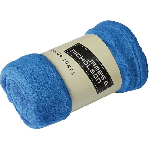 Fleece deken/plaid - blauw - 120 x 160 cm - 200 grams - polyester - bank/bed -