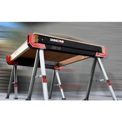 Diggers Zaagbok 500 kg | Vaste Poten | Zijarmen | Set 2 stuks - DIG821