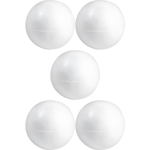 5x Stuks hobby/DIY holle piepschuim bal/bol 20 cm 2 halve schalen -