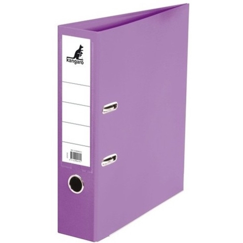 Set van 6x stuks ringband map/ordner paars 75 mm A4 -