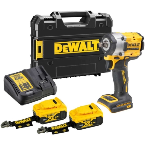 DeWalt DCF921P2LRT-QW Compact Accu Slagmoersleutel | Frictiering Lanyard-Ready | XR 18V | 1/2'' | 2x 5,0Ah Accu's + lader | In TSTAK - DCF921P2LRT-QW