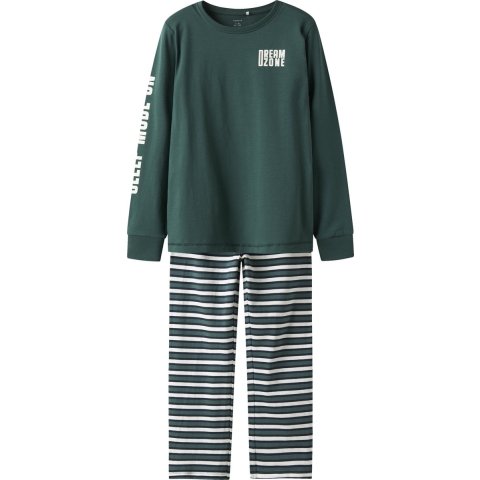 Name It Pyjama set - NkmRamel - Bistro Green - Name It - 11 jaar (146) - Pyjama - Tweedelig