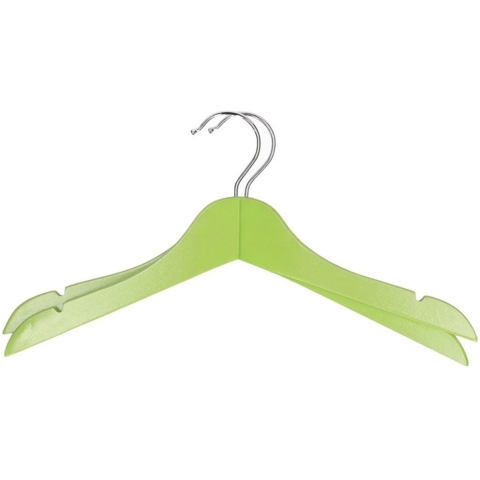 Storage Solutions kledinghangers voor kinderen - 16x stuks - hout - Klerenhangers - limegroen -